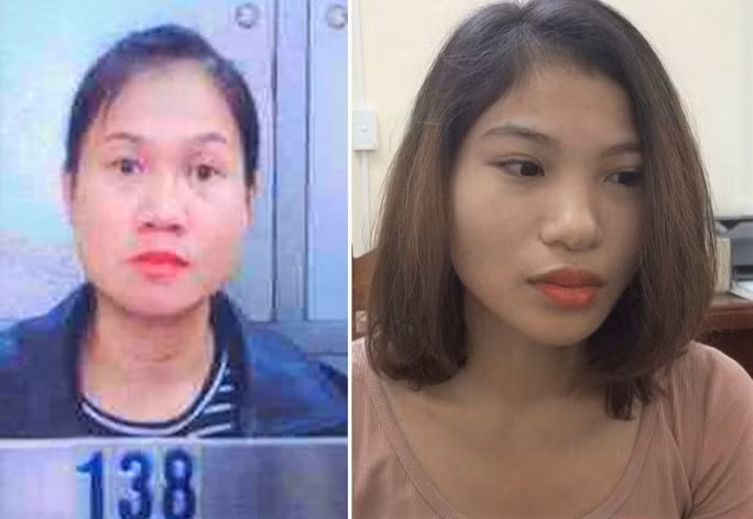 Hai đối tượng là Hồ Thị Vớn và Nguyễn Thị Dung tại cơ quan công an. Ảnh: nld.vn