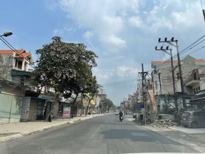 Đoạn đường hơn 600m qua phố Keo đã được hoàn thành. Ảnh: Dương Lâm