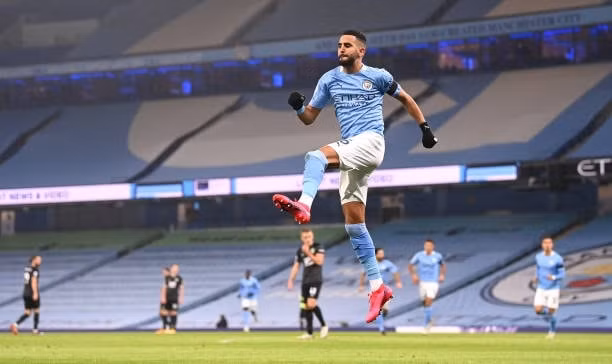 Cầu thủ Mahrez có bàn thắng mở màn cho Man City. Ảnh: thethao247.vn